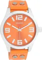 Produktbild: Oozoo Armbanduhr orange Leder Timepieces Damen Analog-Quarzuhr UOC1072A