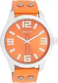 Produktbild: Oozoo Basic Line Armbanduhr C1072 Lederband Orange 47 mm