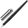 Produktbild: Lamy joy AL Schönschreibfüller – Füllhalter mit ergonomischem Griff & polierter Stahlfeder in Strichbreite 1,5 mm – Kalligraphie Füller mit Bandzugfeder – inkl. Tintenpatrone T 10 blau