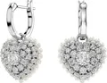 Produktbild: Swarovski Paar Creolen Idyllia E Heart Drop Herz, mit Swarovski® Kristall - mit Swarovski® Perle - Einhänger abnehmbar
