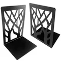 Produktbild: Gentpovth 2 Stück Schwarz Buchstütze aus Metall, Buchhalter Leseständer mit Rutschfesten Pads und Sicheren Kanten, Book Holder für Bücher, Buchstützen für Regale, für Bibliothek, Schule, Büro,Zuhause