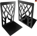 Produktbild: Gentpovth 2 Stück Schwarz Buchstütze aus Metall, Buchhalter Leseständer mit Ru