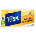 Produktbild: Tempo Soft & Sensitive Taschentücher 830308 , 1 Packung = 12 x 9 Tücher = 108 Tücher