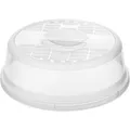 Produktbild: Rotho Mikrowellenhaube Basic, 1711390000, Ø 26,5 x 6,5 cm, transparent, aus Kunststoff, mit Griffmulden