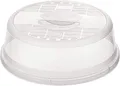 Produktbild: Rotho Basic Mikrowellenabdeckhaube, Kunststoff (PP) BPA-frei, transparent, (26.5 x 26.5 x 6.5 cm)