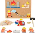 Produktbild: Hämmerchenspiel Feuerwehr, Hammerspiel für Kinder, Hämmern auf Korkplatte