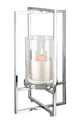 Produktbild: Fink Windlicht NORMAN Windlicht - H.40cm x D.21cm - klar/silber - Edelstahl/Glas (1 St., Kerzenleuchter - Windlichthalter), Eleganter Kerzenhalter Leuchter - Deko für stilvolle Atmosphäre