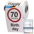 Produktbild: GOODS+GADGETS Lustiges Fun Klopapier zum 70. Geburtstag Toilettenpapier Geschenkartikel Geburtstags-Dekoration 70 und Sexy!