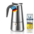 Produktbild: Coffee Fox® Espressokocher aus Edelstahl - Kaffeebereiter Kaffeekocher Espresso-Kanne (4 Tassen - 200 ml)