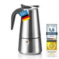 Produktbild: ® Espressokocher aus Edelstahl - Kaffeebereiter Kaffeekocher Espresso-Kanne 4...