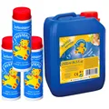 Produktbild: 3x 70ml + 1x 2,5L PUSTEFIX Seifenblasen SET Regenbogen Spiele für bunte Blasen