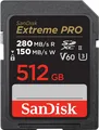 Produktbild: SanDisk Extreme Pro - Flash-Speicherkarte - 512GB - Video Class V60 / UHS-II U3 / Class10 - SDXC UHS-II (SDSDXEP-512G-GN4IN)