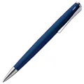 Produktbild: Lamy studio imperialblue Kugelschreiber – universeller Kuli in elegantem Gehäuse aus Edelstahl – mit propellerförmigem Clip – inkl. Großraummine M 16 in Stichbreite M in schwarz