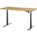 Produktbild: Schreibtisch - Braun - Schwarz - Eiche - Metallgestell - B 160 cm - elektrisch höhenverstellbar - Schwarz/Braun