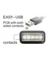 Produktbild: Delock USB-Adapter USB W bis M 90° Stecker Schwarz (65521)