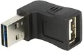 Produktbild: DeLock Adapter Easy USB 2.0-A Stecker > USB 2.0-A Buchse gewinkelt Oben/unten