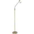 Produktbild: BRILLIANT Standleuchte Philo | dekorative Standleuchte | Metall/Glas | messing/weiß | Kopf schwenkbar | 1x E14 max. 25 W - Gold/Weiß