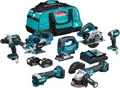 Produktbild: Makita DLX7019TX1, Akku-Handkreissäge, Kabelloser Schlagbohrschrauber, Cordless grinder, Akku-Schlagschrauber,..., Schwarz, Blau, 130 Nm, 550 RPM, 2100 RPM, 74 dB