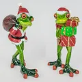 Produktbild: Formano Froschpaar Nikolaus Weihnachten Geschenk Sack Mütze Deko Figur