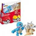 Produktbild: MEGA Pokémon Actionfigur Bauspielzeug-Set, Pokéball 2er-Pack, Schiggy und Tragosso mit 45 Teilen, für Kinder, HXP15