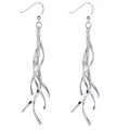 Produktbild: Spiral Ohrhänger Silber 925 lang 92mm Damen Ohrringe Hänger mit Schmuck Box