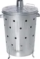 Produktbild: Verbrennungstonne verzinkt - 75 Liter - D: 44cm - H: 71,5cm - Deckel, Griffe und Füße