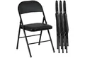 Produktbild: HOMCOM Klappstuhl gepolsterte klappbare Stühle, Indoor, mit Kissen (Gepolsterte klappbare Stühl, 1 St), für Büro, Rezeption, Wartezimmer, Party, Schwarz