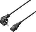 Produktbild: Renkforce Kaltgeräte Anschlusskabel [1x Schutzkontakt-Winkelstecker - 1x Kaltgeräte-Stecker C13] 0.75 m Schwarz (RF-5771520)