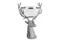 Produktbild: EDZARD Servierschale Richard, Stahl, Hirsch-Design, Silber-Optik, vernickelt, H 45 cm