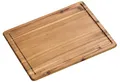 Produktbild: KESPER Tranchierbrett Akazie 38x28x1,5 cm – Messerschonend, mit Saftrille, Hohe Schnittfestigkeit, Naturholz, 2118171