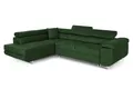 Produktbild: Ecksofa mit Schlaffunktion PASTI L-Form, Sofa Couch mit Bettkasten, Eckcouch, Schlafsofa, Couch mit Schlaffunktion Grün  Ottomane Links