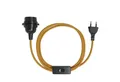 Produktbild: EAZY CASE Lampenfassung 3x E27 Lampensockel 5m Kabel & Schalter DIY Lampen, (1-St), E27 Lampenfassung mit Stromtecker Stoff Kabel Vintage Leuchte Bronze