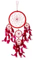 Produktbild: 70cm x 21cm Dreamcatcher Rot Traumfänger Pinke Federn Gute Träume Indianer