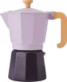 Produktbild: La Cafetière Espresso Kettle 6 Cups Bicolour Purple, aus Aluminium, Kompatibel mit Gas, Elektrisch, Vitrokeramik, Traditioneller Italienischer Espresso Kettle, Nur Handwaschbar, 290 ml