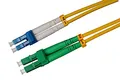 Produktbild: CONBIC LWL Glasfaser-Kabel – 1m OS2 gelb, LC/APC auf LC/UPC Stecker, Duplex 9/125 Patchkabel Glasfaser – Lichtwellenleiter 1 Meter
