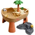 Produktbild: Step2 Dino Dig Sand & Wassertisch mit Dinosaurier & Jungle | Wasserspieltisch für Kinder mit 7-teiligem Zubehör Set | Wasserspielzeug / Sandtisch... - Braun