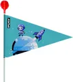 Produktbild: PUKY SW3 Sicherheitswimpel für Kinderfahrräder | Faltbare Fahrradflagge mit rotem Safety-Prallschutz & buntem Fähnchen | Hohe Sichtbarkeit im Straßenverkehr | blau