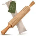 Produktbild: Holz Teigroller Ausroll Fondant Nudelholz Teig Rolle Holzwalze Backholz