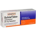 Produktbild: SCHLAF TABS-ratiopharm 25 mg Tabletten 20 St. PZN 07707524