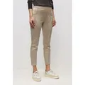 Produktbild: Stoffhose STREET ONE, Damen, Gr. 42, Länge 28, schwarz morn beige, Stoff, 90% Polyester, 10% Elasthan, unifarben, comfort fit normal, Hosen Stoffhose, aus Velour