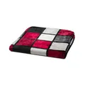 Produktbild: Gözze - Weiche Kuscheldecke, Cashmere Feeling, Hohes Stoffgewicht 500 g/m², Antigua, 150 x 200 cm - Rot/Bordeaux/Schwarz/Weiß