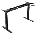 Produktbild: VEVOR Schreibtisch Gestell mit Doppelmotor, einstellbare Höhe von 70-117 cm und Länge 110-178 cm, elektrisches Tischgestell, ergonomische DIY-Arbeitsplatzbasis (nur schwarzer Rahmen)