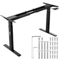 Produktbild: VEVOR Schreibtisch Gestell elektrisch verstellbar Tischgestell 70-117 cm Schwarz