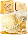 Produktbild: KRUSTENZAUBER Gärkörbchen zum Brotbacken rund 25cm - Runder Gärkorb aus Rattan mit Gärtuch - Brot Backen Zubehör, Brotkorb, Brotbackform, Sauerteig Zubehör, Gärfolie Brot, Brotkörbchen