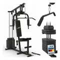 Produktbild: ArtSport Kraftstation ProfiGym 2000 Set mit Latzugstange, Butterflystange & Seilzug - 40kg Gewichte