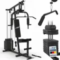 Produktbild: ArtSport Kraftstation ProfiGym 2000 mit Latzug- & Butterflystange, Seilzug & Beinstrecker - 9 Gewichte mit 40kg - Multistation Krafttraining Zuhause