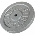 Produktbild: GORILLA SPORTS® Hantelscheiben - Set/Einzeln, 0,5/1,25/2/2,5/5/10/15/20/25/30 kg Gewichte, 30/31 mm, Gusseisen, Silber/Schwarz - Gewichtsscheiben, Bumper Plates