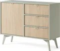 Produktbild: Kommode 106cm in grün, Front mit Fischgrätenmuster, FAREHAM-160