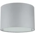 Produktbild: Wogati® Premium Lampenschirm E14/E27 Baumwolle | Grau, Ø22cm Höhe 17cm | Für Stehlampe, Hängelampe und Tischlampe