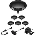 Produktbild: ledscom.de LED Boden-Aufbau-Leuchte Bunda, 4-flammig, für außen, schwarz, befahrbar, warm-weiß, 6er Set